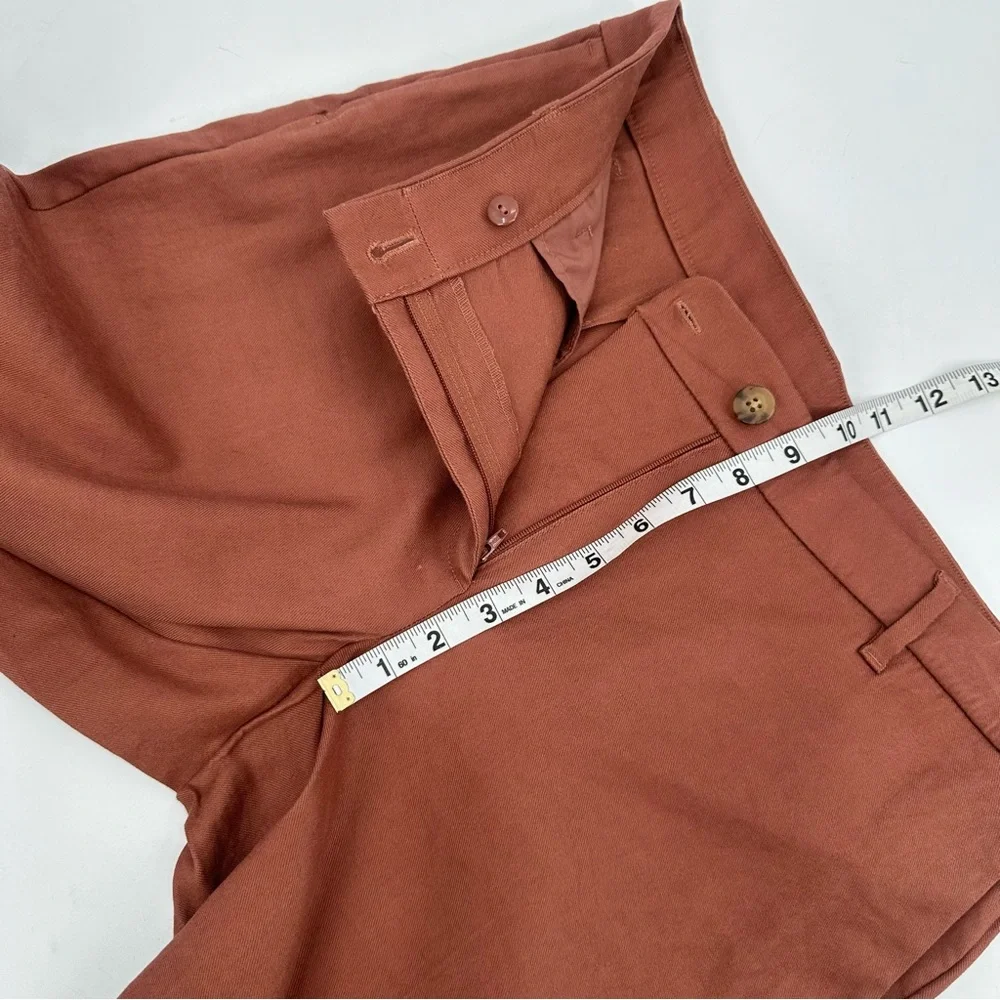 J.Jill Pants Women’s 12P Petite Red Oak Rust Brown Linen Blend Ankle Crop READ